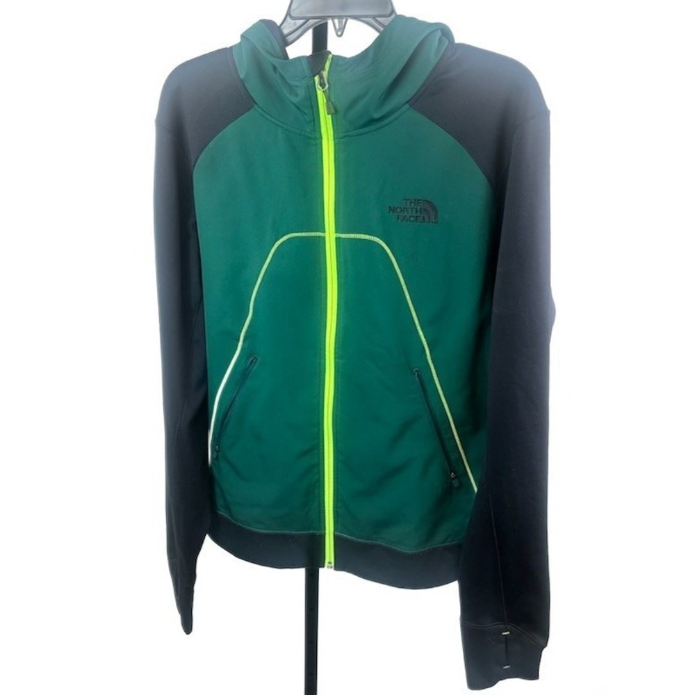 The North Face Killowatt Green Black Zip Up Hoodie Jacket Coat Men's Size Medium